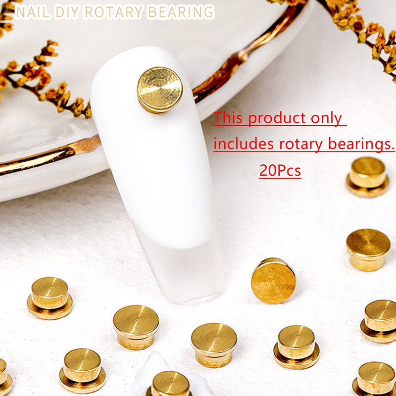 [Australia] - 20 Pcs Spinning Charms Nail Art Rotating Nail Charms Rotary Bearing Rotating Tool DIY Tool for 3D Nail Charms Ring Charms Nail Art Designs DIY Crafting Jewelry Accessories 20Pcs 