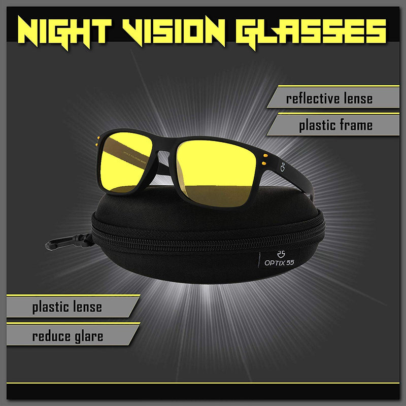 [Australia] - Polarized Glasses for Men & Women – Night Vision/Sun Glasses With PC, Rubber Frame & REVO Coating Sports Sunglasses Black /Night Vision 