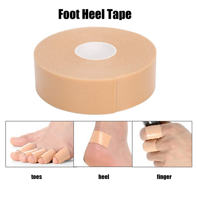 [Australia] - Foot Heel Sticker, 2.5cm x 4.5m Feet Moleskin Tape Roll, Breathable Foam Bandage for Feet Toe Finger Hand, Non-Slip Adhesive High Heel Protection, Elastic Strips for Calluses and Blister Prevention 