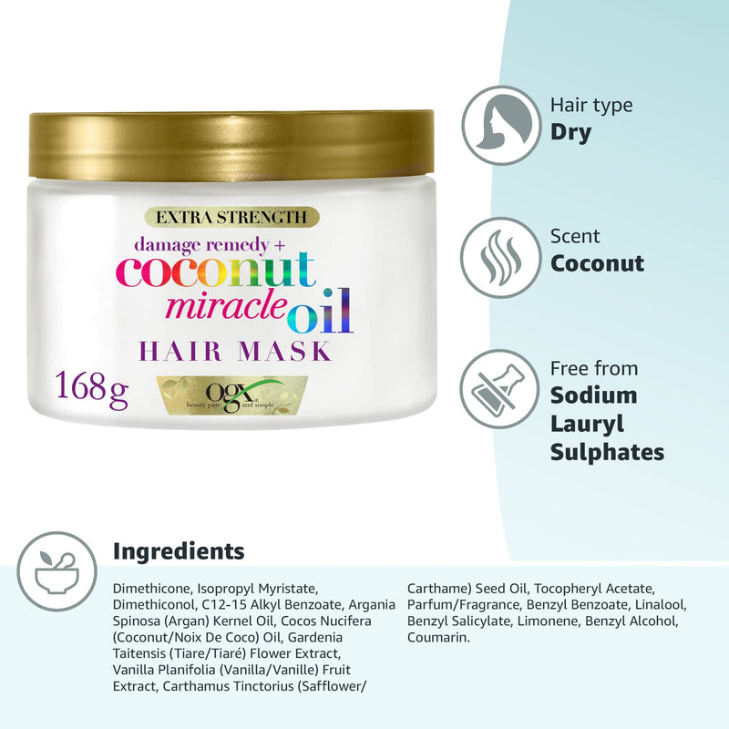 [Australia] - Ogx Coconut Miracle Oil Penetrating Hair Oil for Dry Hair, Extra Strength, 100 ml 