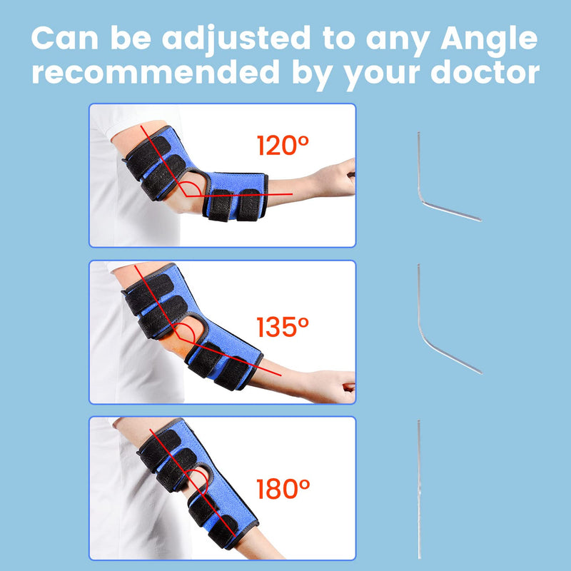 [Australia] - Elbow Brace, Night and Day Splint for Ulnar Nerve Entrapment for Left and Right, Cubital Tunnel Syndrome Physical Therapy and Recovery, Arm Immobilizer for Sleep and Work, for Woman, Man - L/XL 