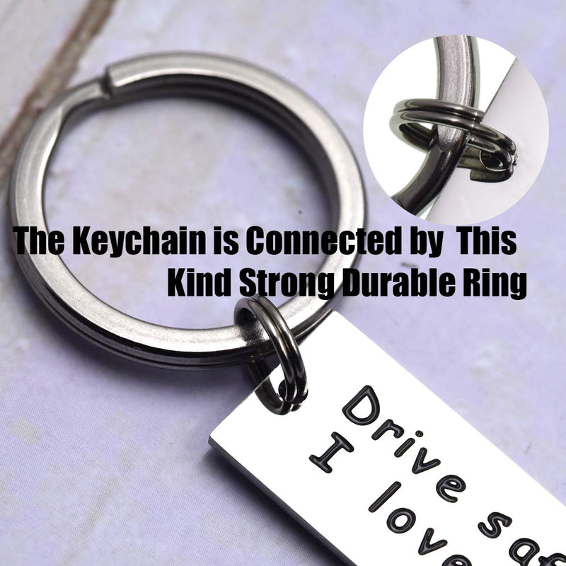[Australia] - Drive Safe Keychain Handsome I Love You Trucker Husband Gift for Husband Dad Gift Valentines Day Stocking Stuffer Drive Safe Keychain 