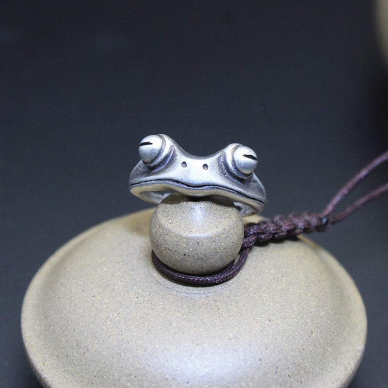 [Australia] - Frog Rings,Personalized Open Adjustable couples rings,Cute Animal wedding bands for women Frog Ring A 