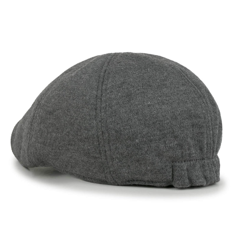 [Australia] - ililily Soft cotton Newsboy Flat Cap ivy stretch Driver Hunting Hat Medium Dark Grey 