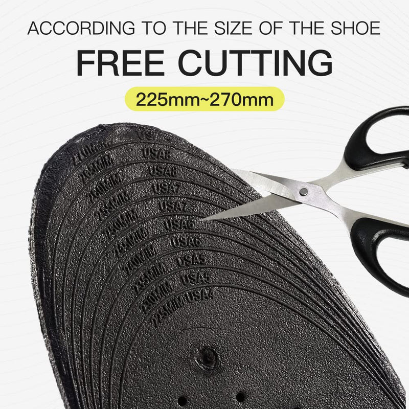 [Australia] - Height Increase Insole 3-Layer Air Cushion Heel Insert Lift Shoes Insole for Men and Women Invisible Elevator Adjustable Insoles (Full pad US4-9) Full Pad 