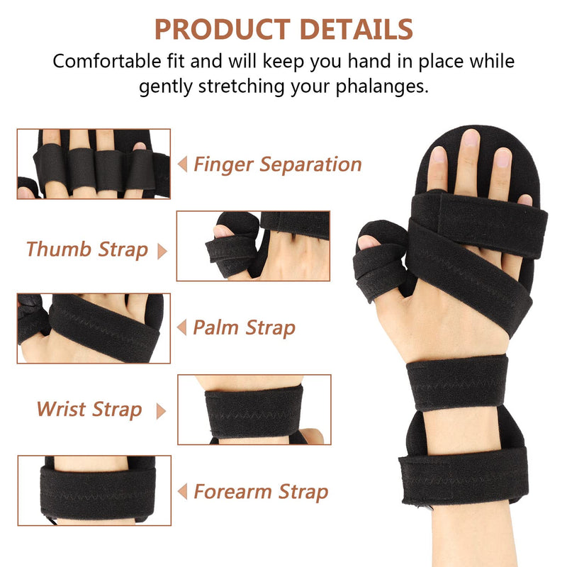 [Australia] - Scurnhau Resting Hand Brace, Soft Stroke Hand Splint Night Support for Men and Women, Hand Rest For Arthritis, Tendonitis, Carpel Tunnel Syndrome, Metacarpal Breaks, Flexion Contractures Large 