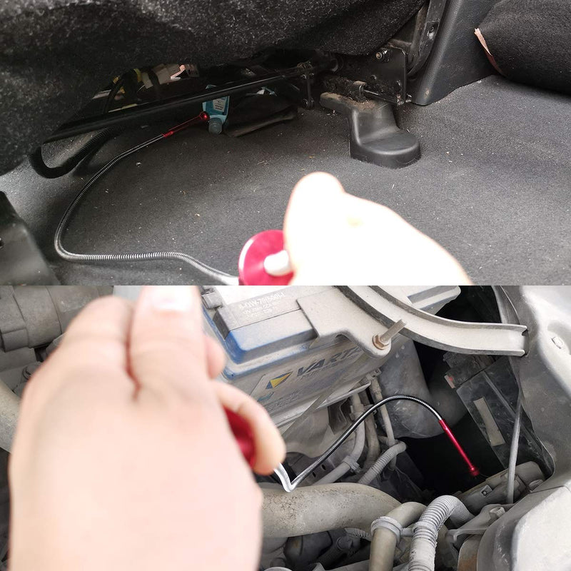 [Australia] - Flexible Claw Pickup Tool with Magnet/28", 2-in-1 Magnetic Pickup Tool, 4-Finger Claw, Rustless Flexible and Stiff Shaft, User-friendly, Versatile Keep its shape 