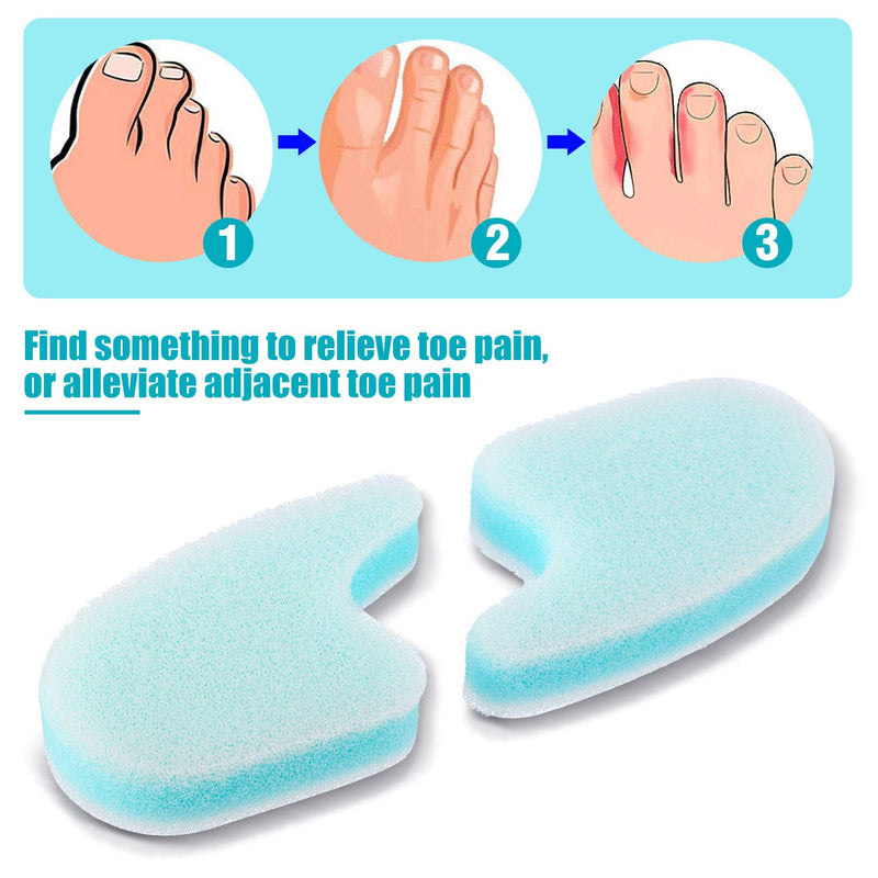 [Australia] - 16 Pieces Foam Toe Spacers for Feet 3 Layer Foam Toe Separators for Overlapping Toes Toe Stretcher Divider for Women Men Toes Relief Friction Hammer Toes and Prevent Corns 