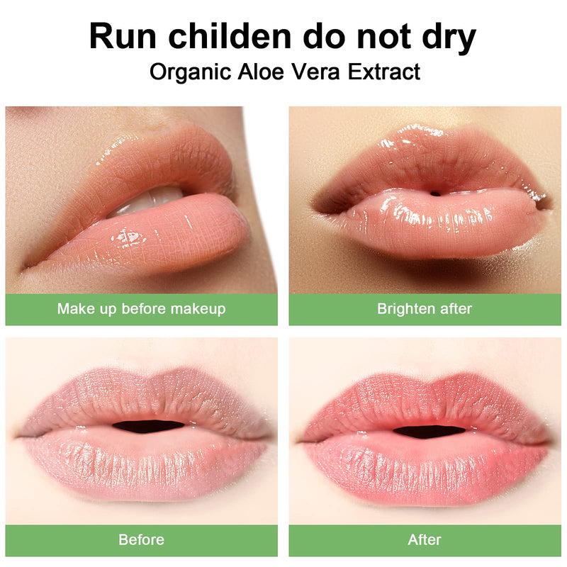 [Australia] - Aloe Vera Lipstick,3 Pack Moisture Lip Balm Aloe Lip Gloss,Long Lasting Nutritious Lip Balm Lips Moisturizer Magic Temperature Color Change Lip loss,Green 3 Pack 
