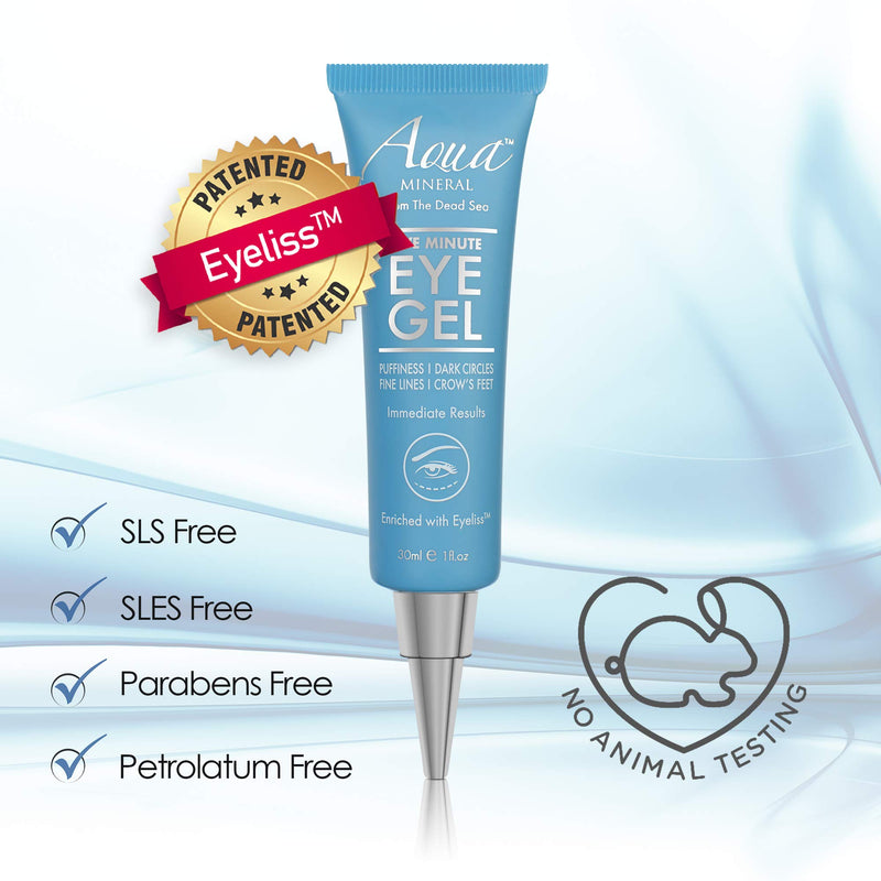 [Australia] - Puffy Eye GEL Instant results – Naturally rapid reduction eye gel, Eliminate Wrinkles, Puffiness and Bags – Hydrating Eye Gel w/Green Tea Extract by Aqua Mineral – 1 oz 