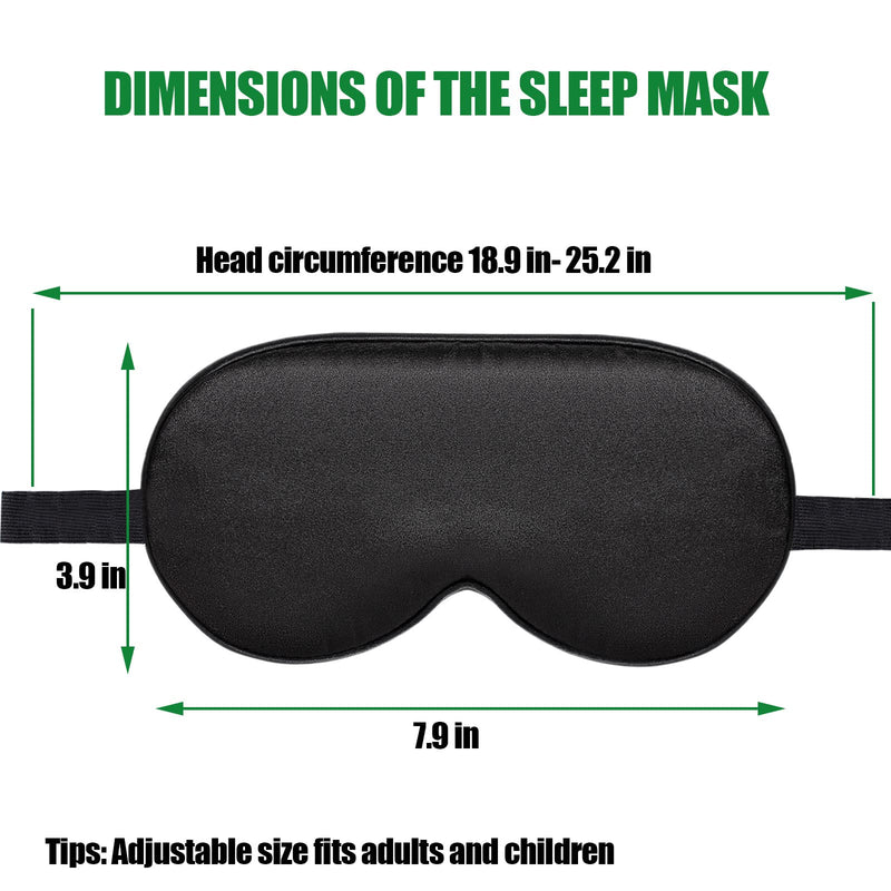 [Australia] - EURhine Eye Mask for Sleeping Adjustable Elastic Strap Sleep Mask Blackout Silk Sleep Eye Masks for Women and Men Soft Blindfolds 2 Pack Black Purple 