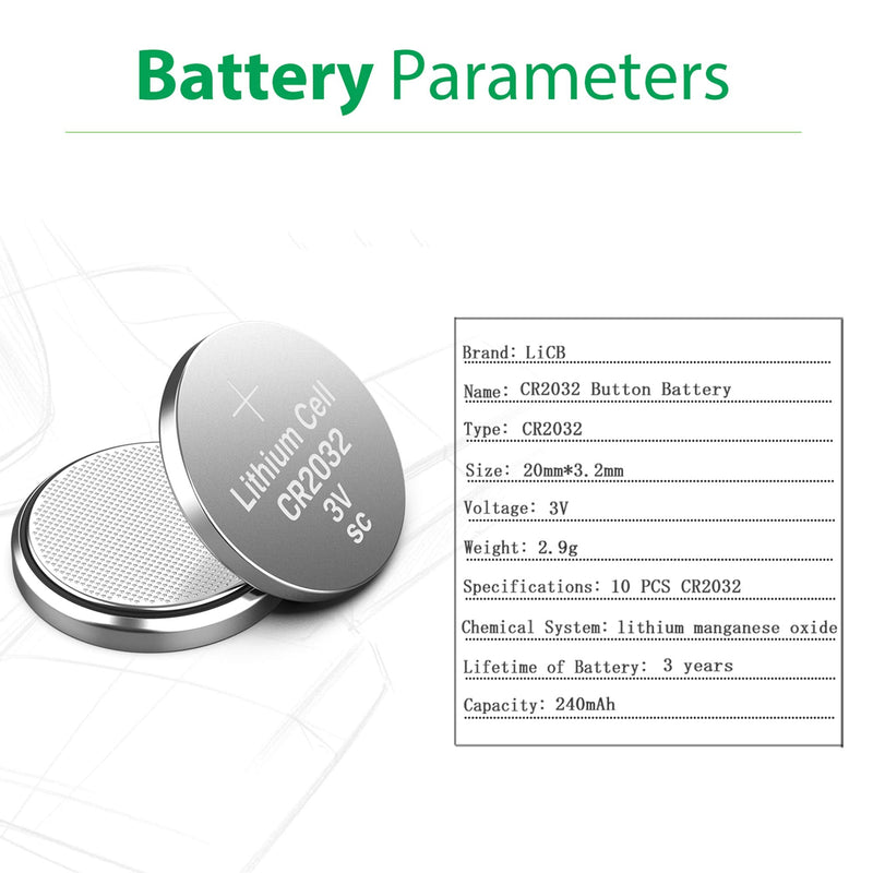 [Australia] - LiCB CR2032 3V Lithium Battery(10-Pack) 