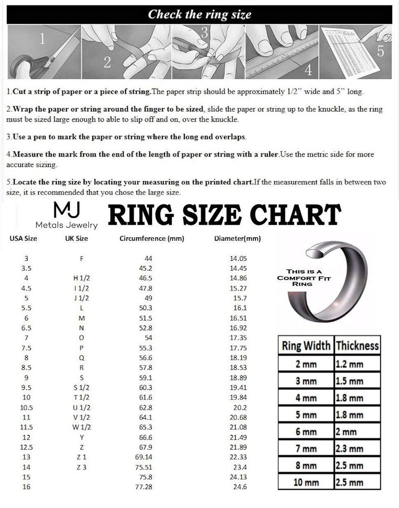 [Australia] - MJ Metals Jewelry 2mm to 10mm White Tungsten Carbide Mirror Polished Classic Wedding Ring 3 