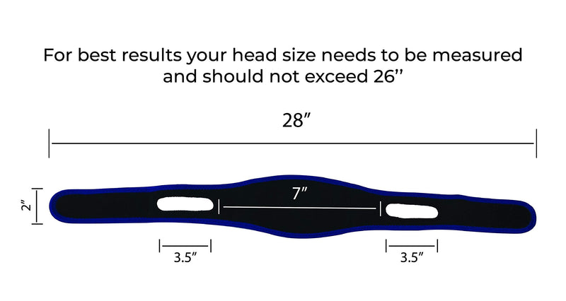 [Australia] - Anti Snoring Chin Strap - Snoring Solution, Effective Snore Stopper with Comfortable Neoprene for Better Sleep (28'' L X 2'' W) Adjustable Stop Snoring Device for Men and Women 