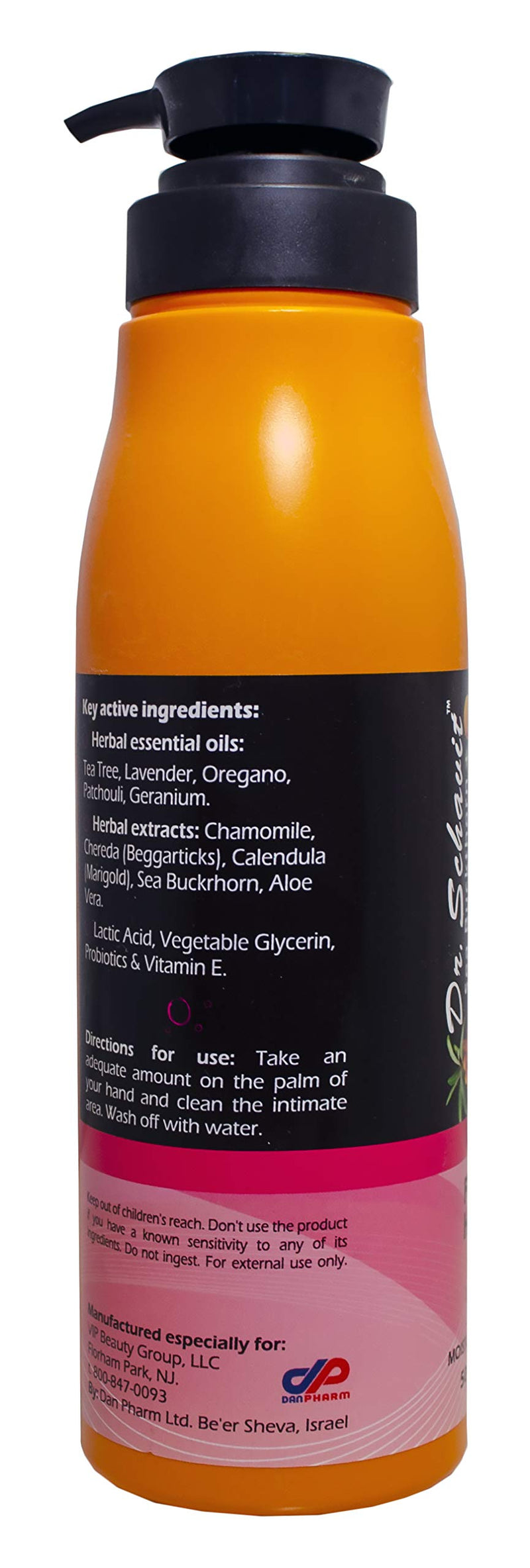 [Australia] - Dr. Schavit Feminine Wash for Sensitive Skin – Gentle PH Balance Intimate Wash - Daily Hygienic Intimate Skin Wash with Sea Buckthorn and Tea Tree Oil – 16.9 Fl.Oz (500ml) 