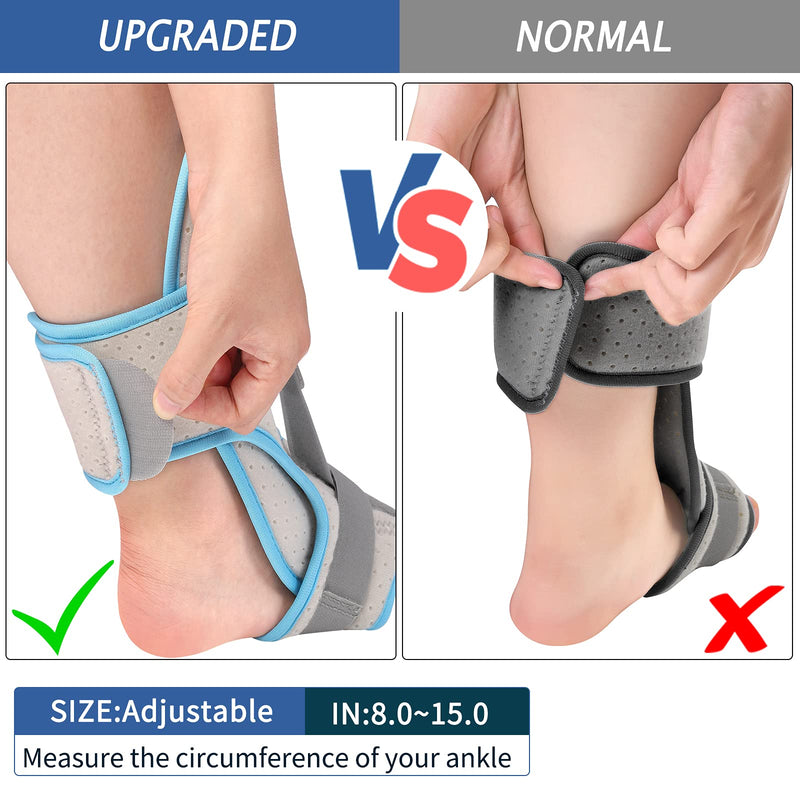 [Australia] - Plantar Fasciitis Night Splint, Foot Drop Orthotic Brace, Adjustable Night Splint for Plantar Fasciitis, Heel, Ankle, Arch Foot Pain, Achilles Tendonitis with Bandage & Massage Ball for Men Women 