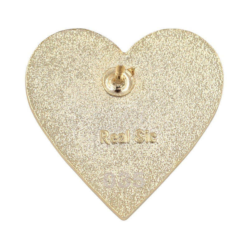[Australia] - REAL SIC Radiant Heart Enamel Pin - Heart Emoji Valentine's Sweetheart Gift - Red & Black Variations, Boyfriend or Girlfriend Couple's Gift Pin for Hats, Backpacks, Jackets, Bags & Tops 