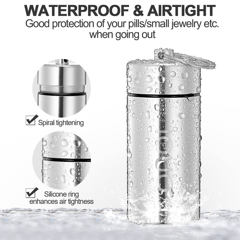 [Australia] - Discrete Small Objects and Spices Storage Tank Odor Proof Waterproof Sealing Small jar 2 Packages (Silver） 