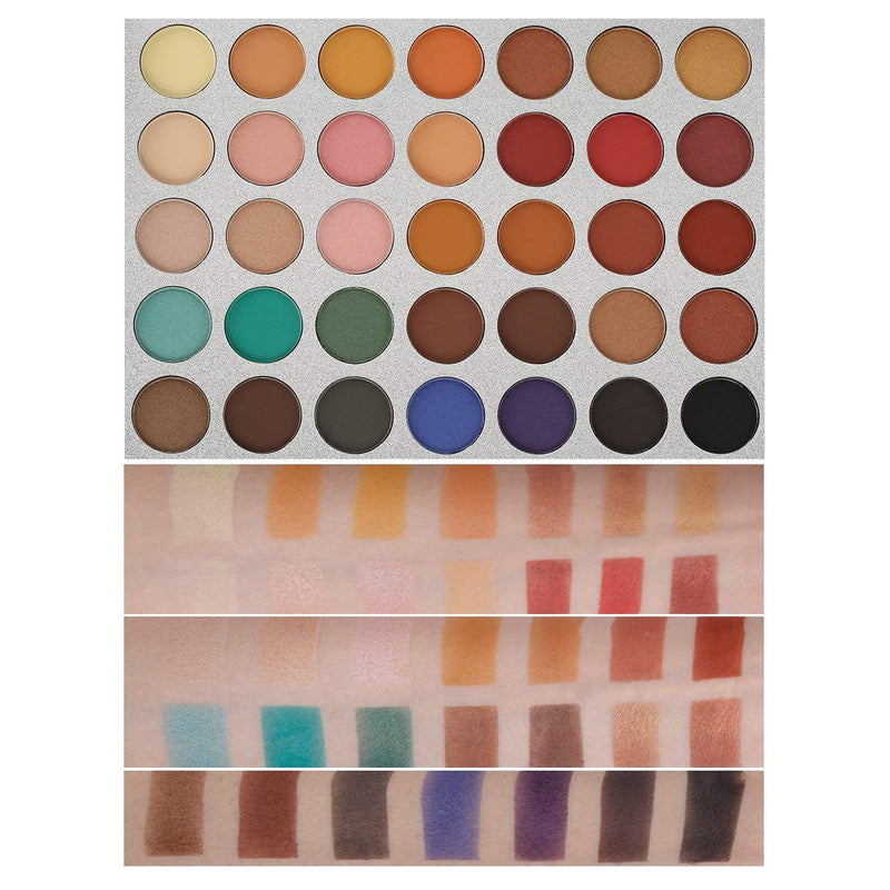 [Australia] - Eyeshadow Palette Matte Eyeshadow Pallet Pigmented Shades Makeup Palette Set Shimmer Foils Eye Makeup Long Lasting Palette of Shades 35 Colors Waterproof and Sweatproof 