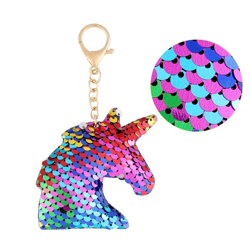 [Australia] - Birthday Cosmetic Bag Birthday Makeup Bag and Unicorn Flip Sequin Keychain for Women, Mom, Wife, Friend, Sister, Her, Colleague, Coworker (40th Print) 40th Print 