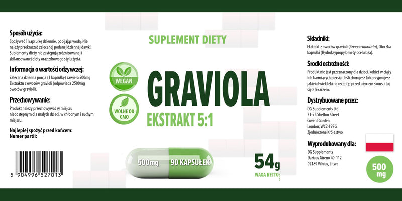 [Australia] - Hepatica Graviola Fruit Extract 2500mg Equivalent (500mg of 5:1 Extract) 90 Vegan Capsules, 3rd Party lab Tested, High Strength Supplement, Gluten and GMO Free 