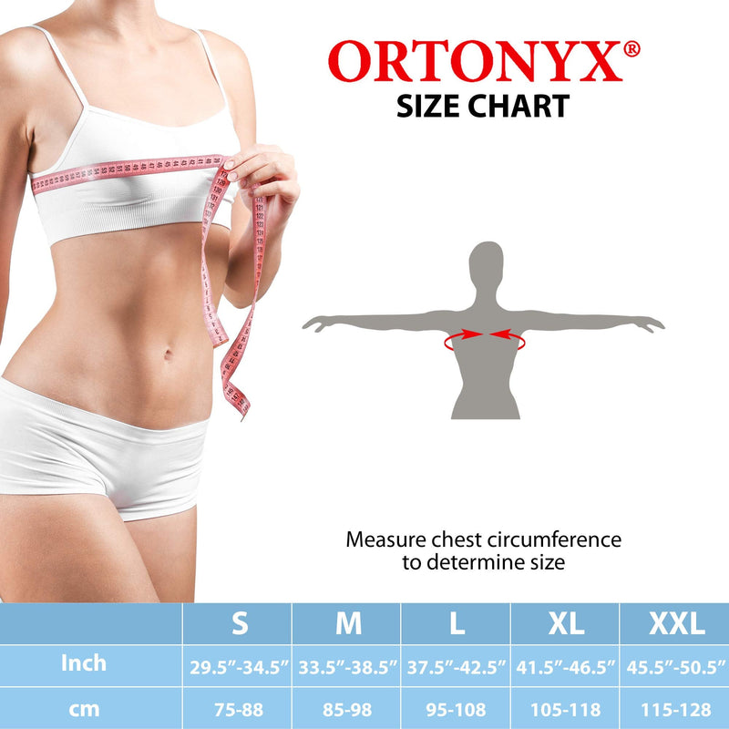 [Australia] - ORTONYX Sternum and Thorax Support Chest Brace / ACHB5255-L Large (Pack of 1) Black/Gray 