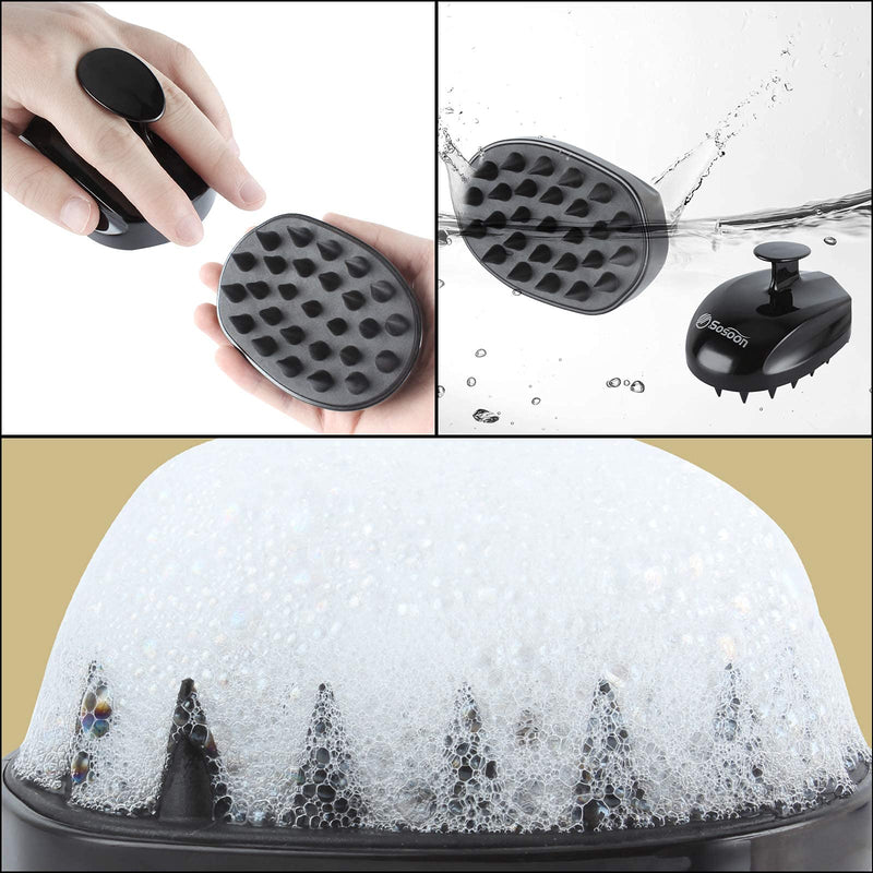 [Australia] - Scalp Massager Shampoo Brush, Soft Silicone No Flaky Scalp Brush for Wet or Dry Hair, Head Scrubber Scalp Exfoliator Anti Dandruff Brush(All Back) All Back 