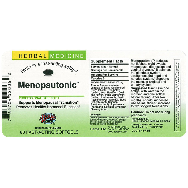 [Australia] - Menopautonic - Menopausal Relief - 60 Softgels 