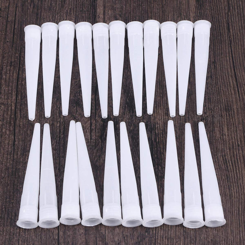 [Australia] - Yardwe 30pcs Plastic Caulk nozzles caulking Nozzle tip Replacement Extension Tool Supplies (White) 
