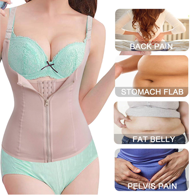 [Australia] - Maternity Support Belt Postpartum Waist Trainer Shapewear Recovery Waist Cincher Beige Small (Pack of 1) 