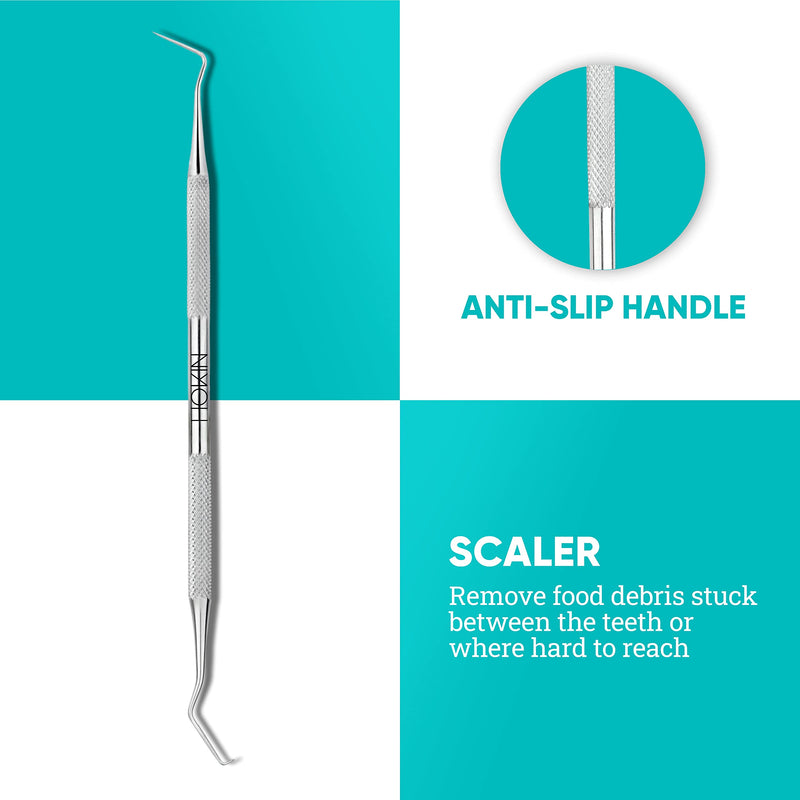 [Australia] - HOKIN Plaque Remover Dental Care Kit Teeth Cleaning Tool Dental Care Kit Tooth Filling Repair Set Stainless Steel Dental Tools for Men Women Kids and Pet Care (5) 