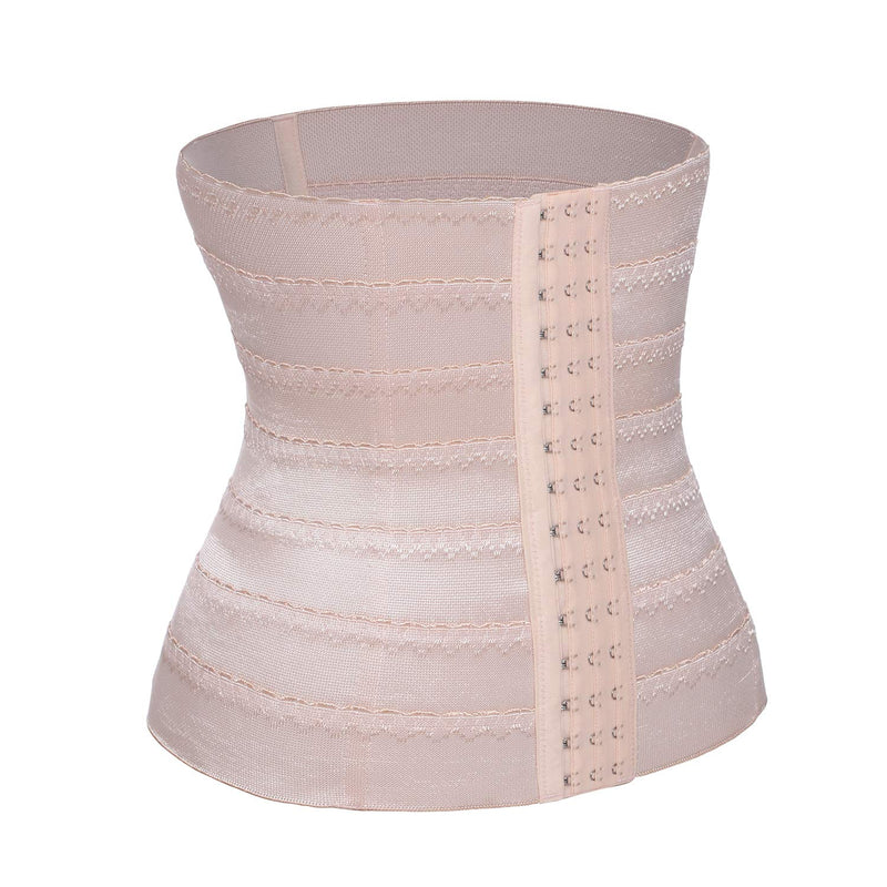 [Australia] - Bafully Womens Waist Trainer Corset Slimming Body Shaper Tummy Control Girdle Band Steel Boned Underwear XL Beige 