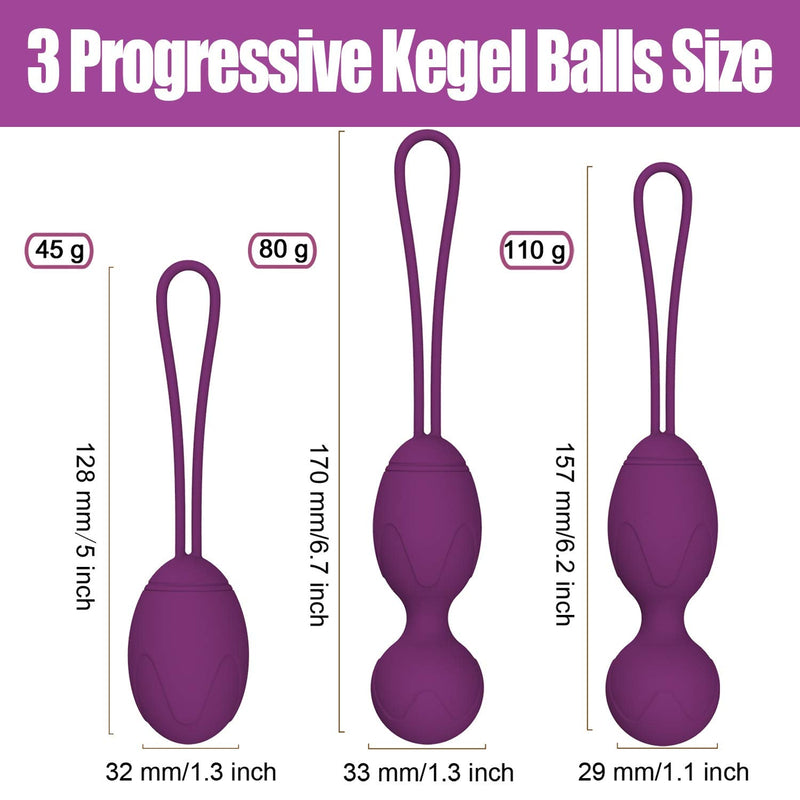 [Australia] - Kegal Balls Exercise Weight - Doctor Recommends: for Pelvic Floor Tightening & Strengthen Bladder Control & Prevent Prolapse (Set of 3) 