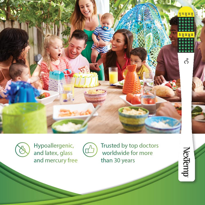 [Australia] - NexTemp® Ultra Single-Use Thermometers: Individually Wrapped 100-pack, Provides Superior Accuracy and Maximum Infection Control. Perfect for Businesses, Schools, First-Aid, Home, and Travel! (Celsius) 