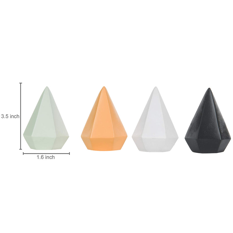 [Australia] - MyGift Modern Resin Diamond-Shaped Ring Holders, Decorative Display Stands, Set of 4 