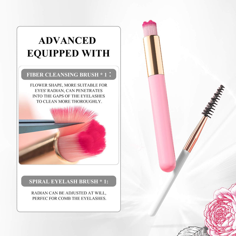 [Australia] - Eyelash Extension Shampoo 200ml + Brush + Mascara Wand Eyelid Foaming Cleansing,Lash Shampoo Cleaner,Nourishing Formula,Paraben & Sulfate Free,Makeup Remover,Salon and Home use 