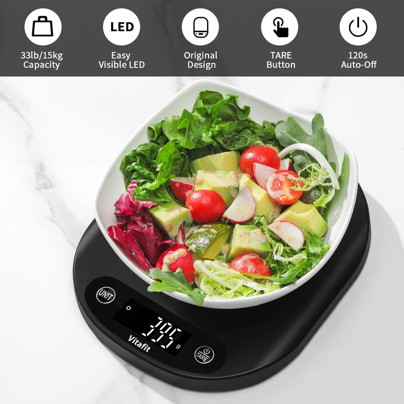 [Australia] - Vitafit Smart Body Fat Scale with app and Kitchen Scale 33lb 