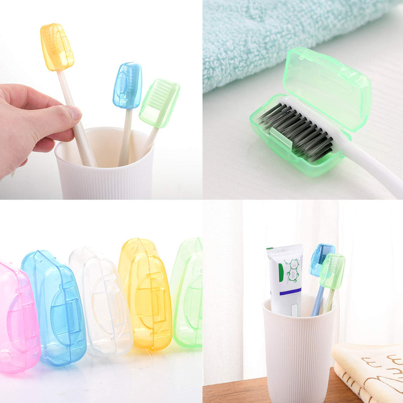 [Australia] - Set of 14, Toothbrush Cover Case Set, SourceTon Travel Toothbrush Case with Toothbrush Head Cover for Travel Home Office Camping School 