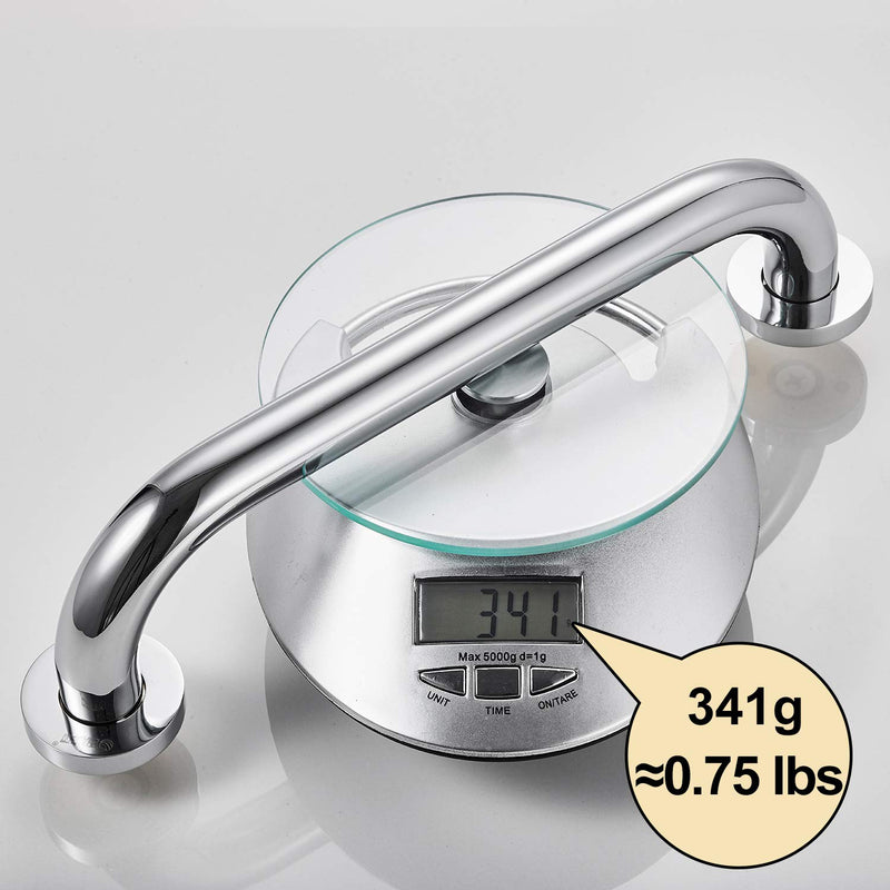 [Australia] - NSODOO Shower Arm Grab Bar for Bathroom Handrail Safety Non-Slip Wall Handle for Bath Toilet Sliding Bars Polished Chrome Brass (30 cm) 30cm Grab Bar Chrome 
