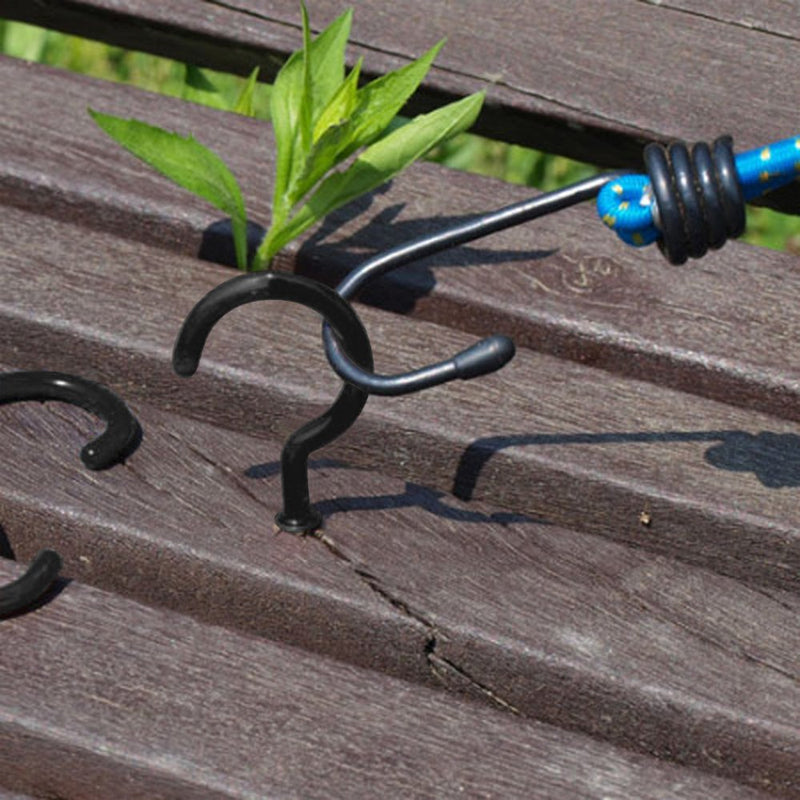[Australia] - FineGood 25 Pack Cup Hook Ceiling Hooks, Vinyl Coated Screw Hanger for Indoor and Outdoor Use - Black 