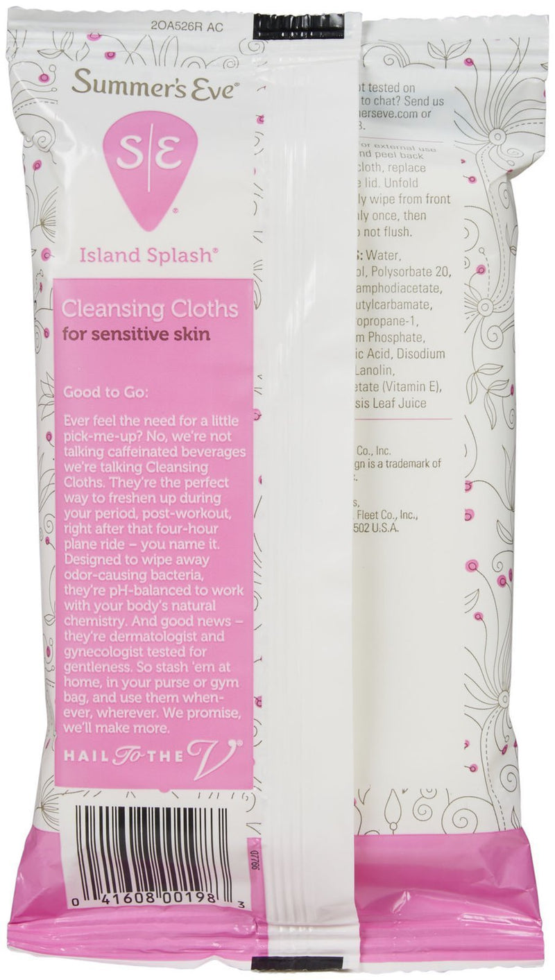 [Australia] - Summer's Eve Cleansing Cloths Soft Pack, Island Splash, 32 Count 