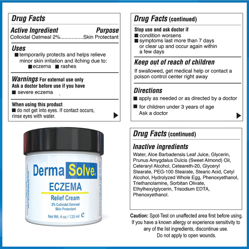 [Australia] - Eczema Relief Lotion Cream | Full Body Eczema Flare Control Therapy Balm That Protects, Moisturizes, and Repairs Skin by DermaSolve - Kids, Babies & Adults - Steroid Free (4 Fl Oz, 2) 4 Fl Oz (Pack of 2) 2.0 