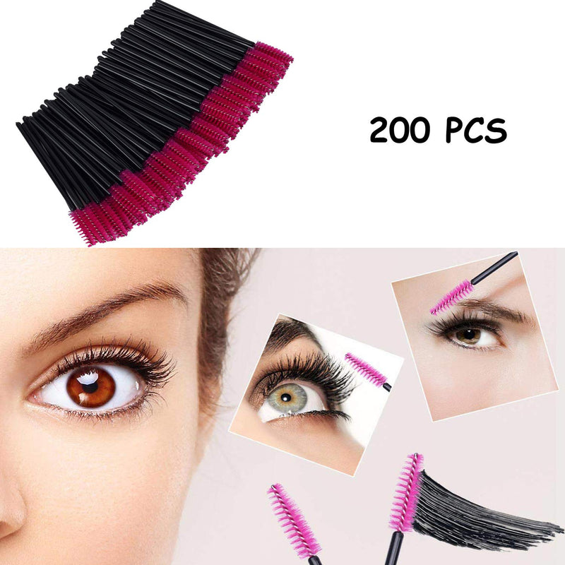 [Australia] - 200Pcs Disposable Eyelash Wands Mascara Brushes Eyebrow Brush Lash Extension Combs Applicator Makeup Brush 