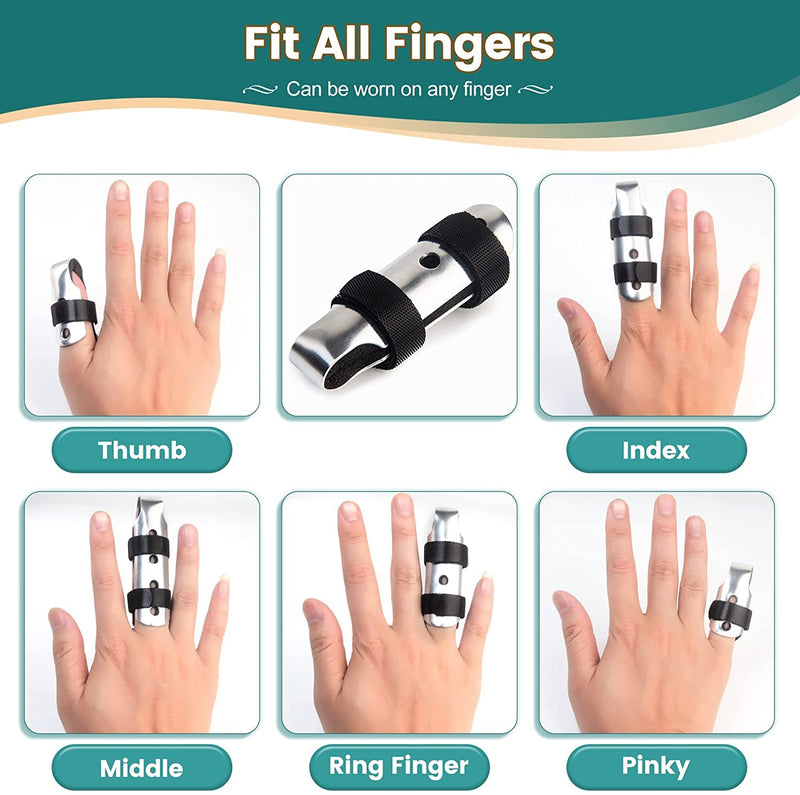 [Australia] - 3-Size Metal Finger Splints, EDNYZAKRN Aluminum Finger Support Brace for Trigger Finger Broken Finger, Mallet Finger Splint Straightening for Arthritis 