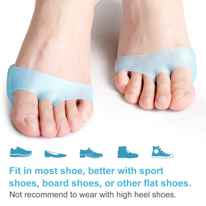 [Australia] - Bukihome Metatarsal Pads for Women and Men, Bukihome 8 PCS Ball of Foot Cushions, Gel Foot Pads, Mortons Neuroma Pads for Metatarsal Pain Relief (Blue) Blue 