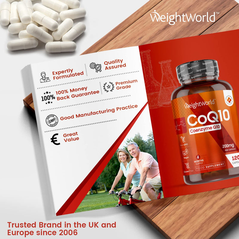 [Australia] - CoQ10 Supplement 200mg - CoEnzyme Q10 High Strength 120 Vegan Capsules (4 Months Supply) - Unfiltered & Fermented 100% Ubiquinone - CoQ10 High Absorption - Lactose & Allergen Free 