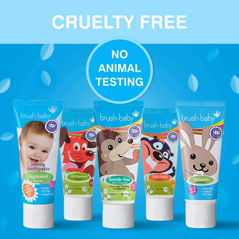 [Australia] - Brush-Baby Childrens Applemint Toothpaste with Xylitol 0-3 years 50ml (Pack of 3) 