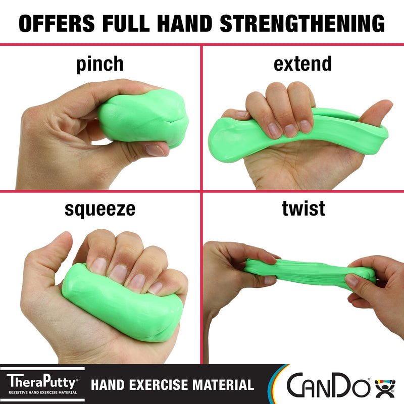 [Australia] - CanDo Theraputty Plus Hand Exercise Putty for Rehabilitation, Exercises, Hand Thearpy, Occupational Therapy, Hand Strengthening, Improve Motor Skills, Stress Relief 3-Ounce Medium 