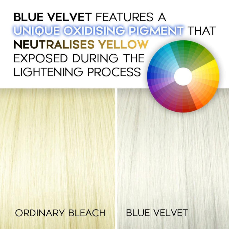 [Australia] - Professional Hair Bleach, Blonde by Choice Blue Velvet, Premium Hair Lightener, 9 Levels Of Lift, Inbuilt Blonde Toner, Perfect Bleach Hair Dye for Root Touch up, Highlights, Balayage, Ombre (100g) 100 g (Pack of 1) 