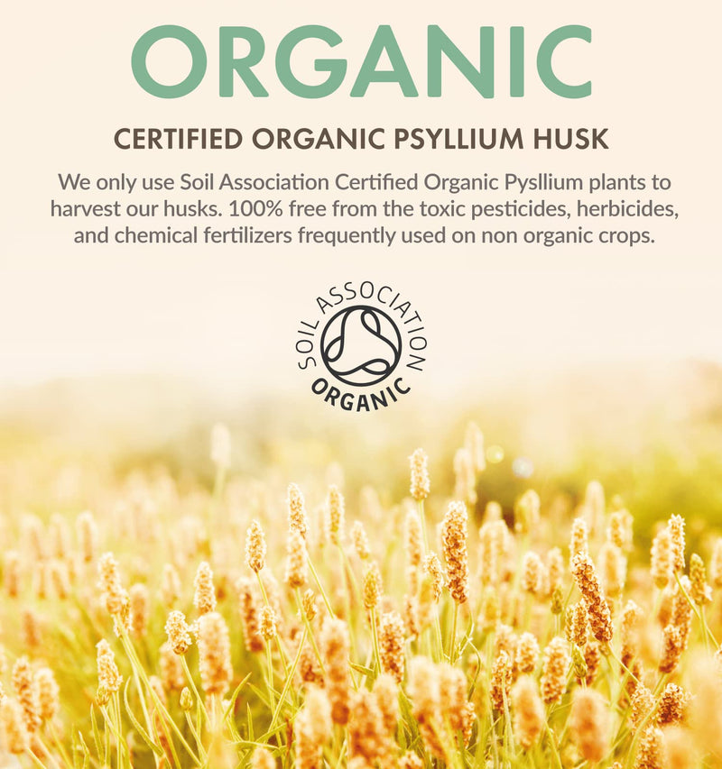 [Australia] - Organic Psyllium Husk Capsules 1200mg Serving - Prebiotic Soluble Fibre Supplement - Natural Bloating Relief & Stool Softener | 120 Capsules - Zero Fillers 100% Pure Psyllium Husk 